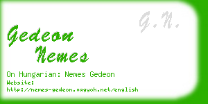 gedeon nemes business card